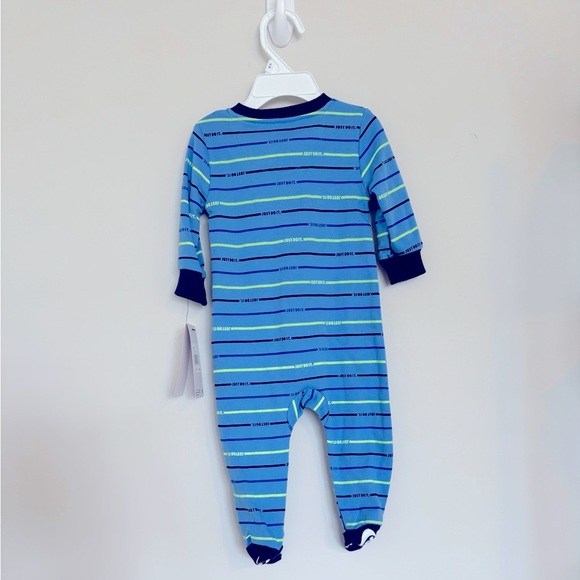 Nike Kids Blue and Black Striped Footie Size 6 Months NWT - Picture 7 of 7
